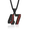 Aiyo Fashion Inspiration Baseball Jersey Number 0-99 Necklace - Stainless Steel Baseball Chain Pendant Necklace - Team Jewelry Gift for Boys & Girls view 1