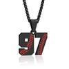 Aiyo Fashion Inspiration Baseball Jersey Number 0-99 Necklace - Stainless Steel Baseball Chain Pendant Necklace - Team Jewelry Gift for Boys & Girls view 1