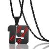 Aiyo Fashion Inspiration Baseball Jersey Number 0-99 Necklace - Stainless Steel Baseball Chain Pendant Necklace - Team Jewelry Gift for Boys & Girls view 2