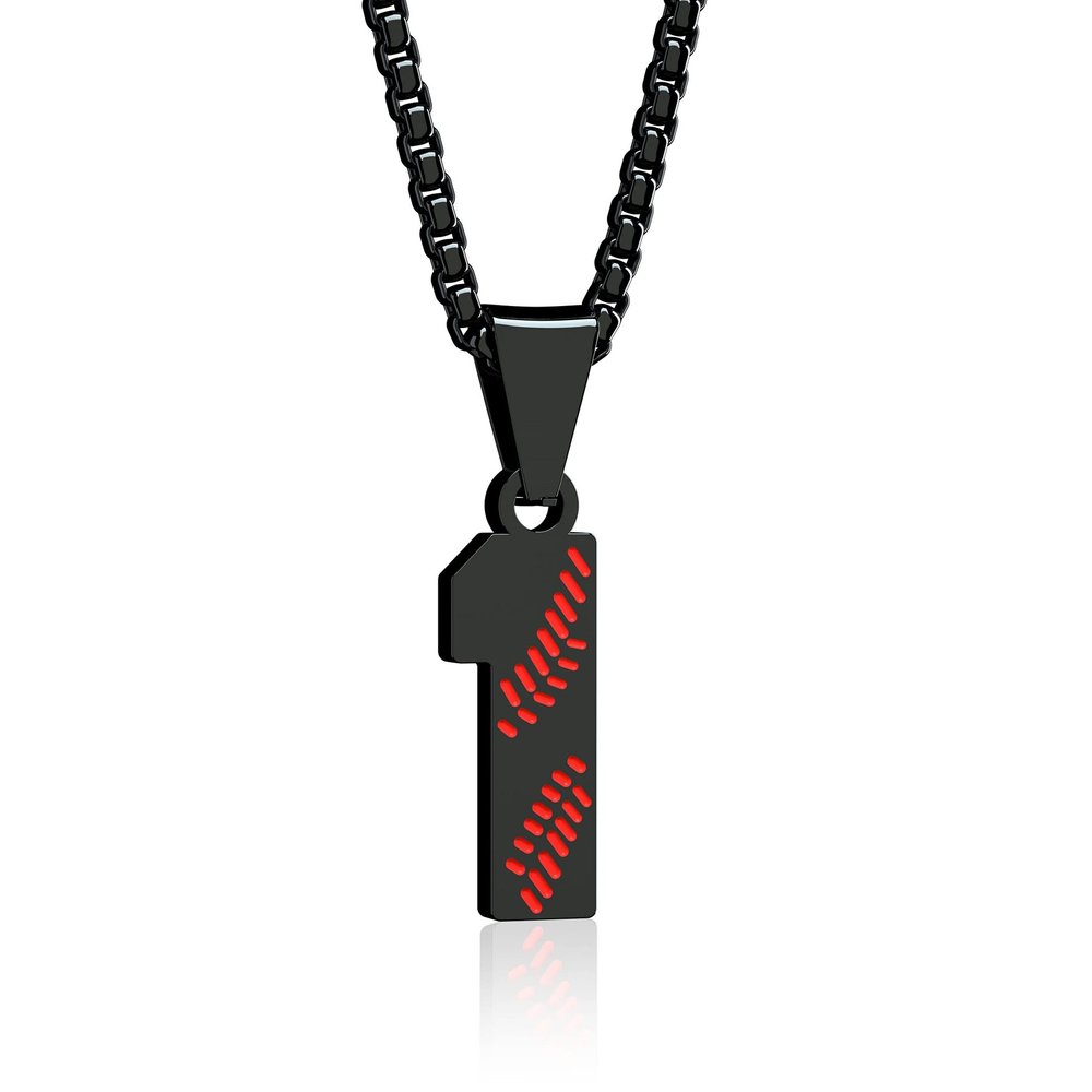 Aiyo Fashion Inspiration Baseball Jersey Number 0-99 Necklace - Stainless Steel Chain Pendant - Team Jewelry Gift for Boys Girls