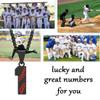 Aiyo Fashion Inspiration Baseball Jersey Number 0-99 Necklace - Stainless Steel Chain Pendant - Team Jewelry Gift for Boys Girls view 3