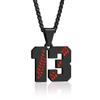 Aiyo Fashion Inspiration Baseball Jersey Number 0-99 Necklace - Stainless Steel Baseball Chain Pendant Necklace - Team Jewelry Gift for Boys & Girls view 1