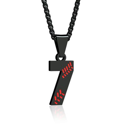Aiyo Fashion Inspiration Baseball Jersey Number 0-99 Necklace - Stainless Steel Baseball Chain Pendant Necklace - Team Jewelry Gift for Boys & Girls