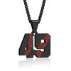 Aiyo Fashion Inspiration Baseball Jersey Number 0-99 Necklace - Stainless Steel Baseball Chain Pendant Necklace - Team Jewelry Gift for Boys & Girls view 1