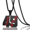 Aiyo Fashion Inspiration Baseball Jersey Number 0-99 Necklace - Stainless Steel Baseball Chain Pendant Necklace - Team Jewelry Gift for Boys & Girls view 2