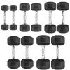 5-25LB Hex Dumbbell Set with Rack Rubber Coated Dumbbell Set with Rack 150 Pound Weight for Home Gym view 2