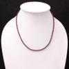 A&M GEMS & JEWELS A&M Natural Red Garnet Faceted Round 925 Sterling Silver Lobster Clasp Healing Beaded Gemstone Necklace Handmade Garnet Necklace Jewelry For Gift view 2