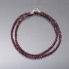 A&M GEMS & JEWELS A&M Natural Red Garnet Faceted Round 925 Sterling Silver Lobster Clasp Healing Beaded Gemstone Necklace Handmade Garnet Necklace Jewelry For Gift view 3