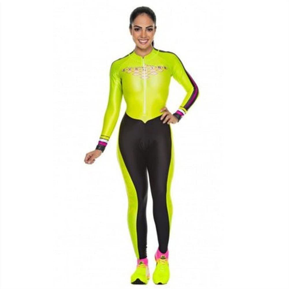CYTSH Cycling Jersey Set For Women Jumpsuit Summer Long Sleeve Bike Suit Bicycle Clothing Pro Team Triathlon (ColorG : 122, Size : 3XL)