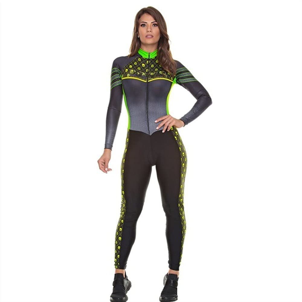 CYTSH Cycling Jersey Set For Women Jumpsuit Summer Long Sleeve Bike Suit Bicycle Clothing Pro Team Triathlon (ColorG : 2177, Size : M)
