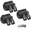 Adjustable Boat Cover Straps with Quick Release Buckles,Heavy Duty Boat Cover Tie Down Straps,Webbing Tightening Straps Suspenders,Belt (1" Wx96 L,6-Pack) view 1