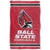 Ball State University Cardinals Blanket, 36" x 58", Primary Logo Stripes, Silky Touch Super Soft Throw view 2
