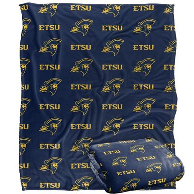 East Tennessee State University Lions Blanket, 50" x 60", Logo Pattern, Silky Touch Super Soft Throw