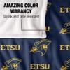 East Tennessee State University Lions Blanket, 50" x 60", Logo Pattern, Silky Touch Super Soft Throw view 4