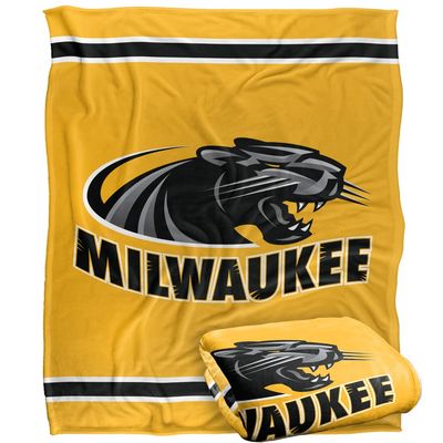 University of Wisconsin Milwaukee Panthers Blanket, 50" x 60", Primary Logo Stripes, Silky Touch Super Soft Throw