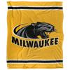 University of Wisconsin Milwaukee Panthers Blanket, 50" x 60", Primary Logo Stripes, Silky Touch Super Soft Throw view 2