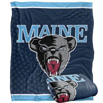 University of Maine Black Bears Blanket, 50" x 60", Logo Dots, Silky Touch Super Soft Throw