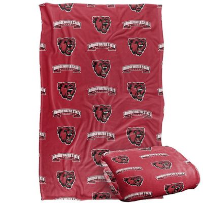 Bridgewater State Univeristy Bears Blanket, 36" x 58", Logo Pattern, Silky Touch Super Soft Throw