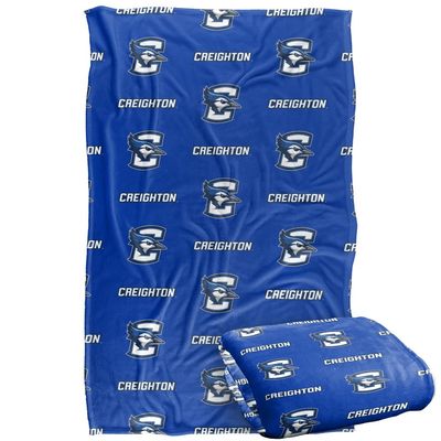 Creighton University Blue Jays Blanket, 36" x 58", Logo Pattern, Silky Touch Super Soft Throw