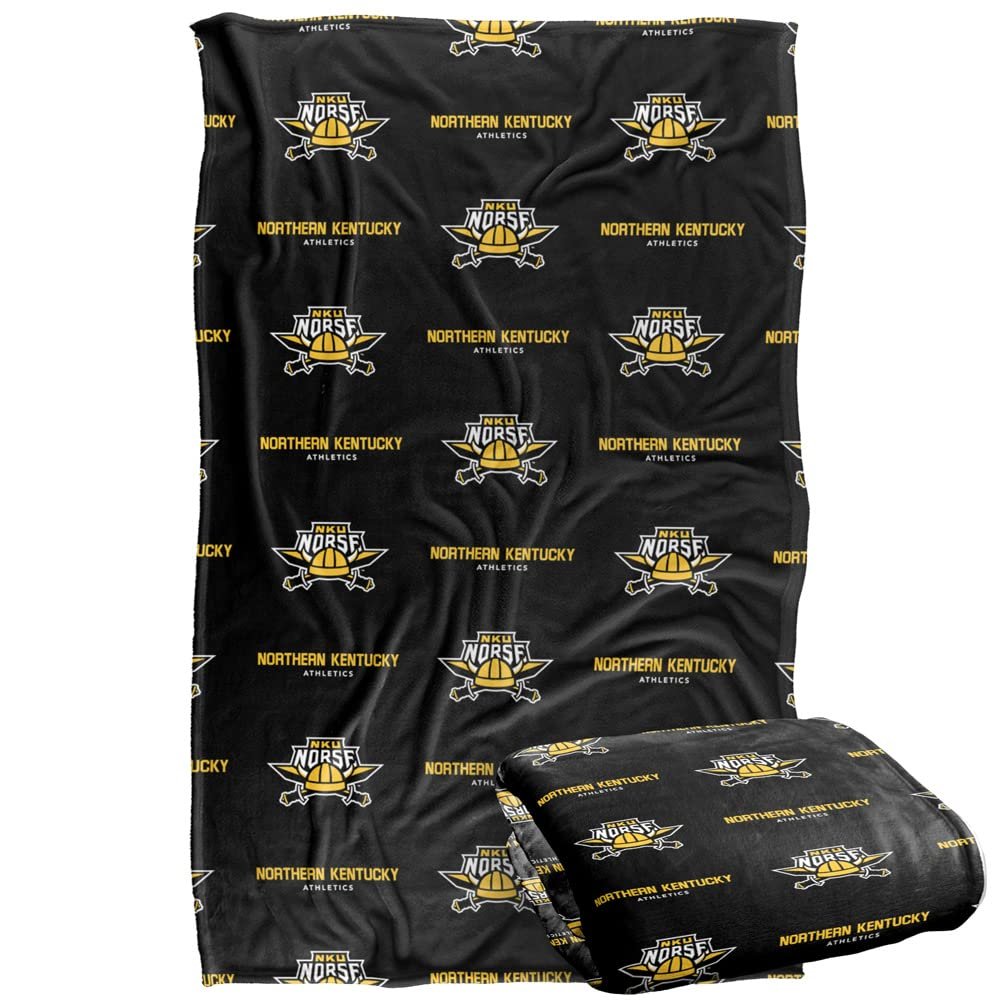 Northern Kentucky Univeristy Norse Blanket, 36" x 58", Logo Pattern, Silky Touch Super Soft Throw