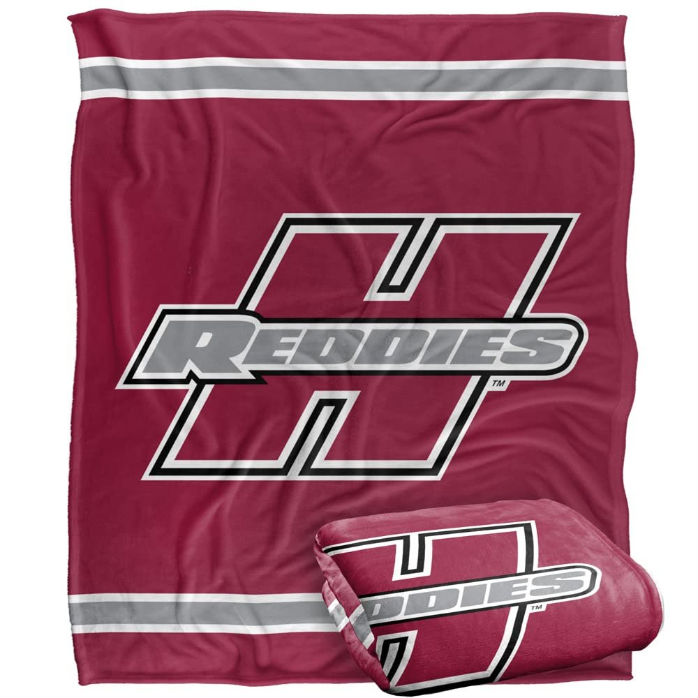Henderson State University Reddies Blanket, 50" x 60", Primary Logo Stripes, Silky Touch Super Soft Throw