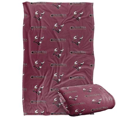 Colorado Mesa University Mavericks Blanket, 36" x 58", Logo Pattern, Silky Touch Super Soft Throw