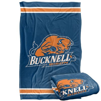Bucknell University Bison Blanket, 36" x 58", Primary Logo Stripes, Silky Touch Super Soft Throw