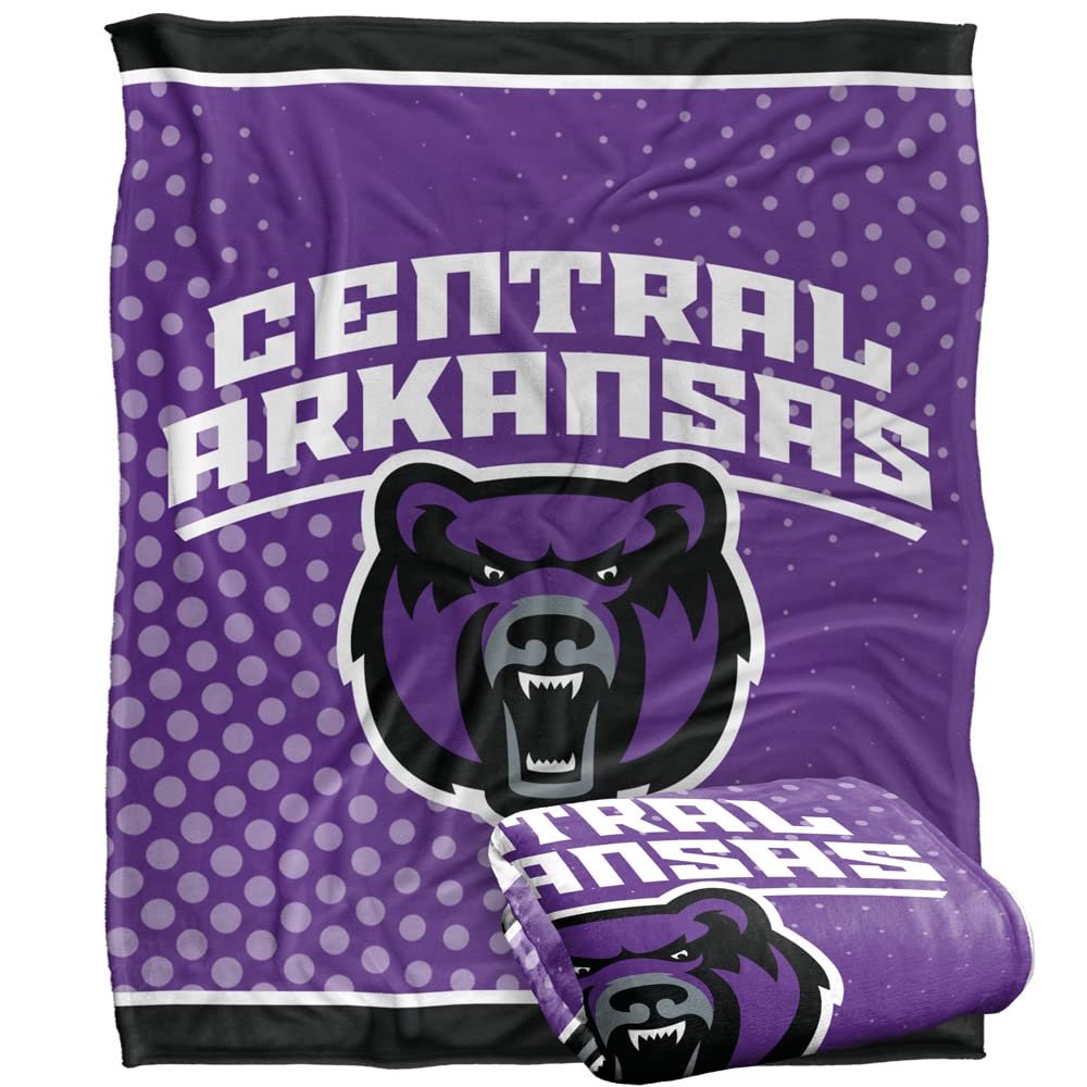 University of Central Arkansas Bears Blanket, 50" x 60", Logo Dots, Silky Touch Super Soft Throw