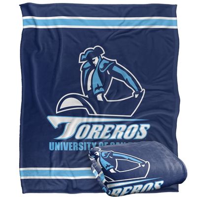 University of San Diego Toreros Blanket, 50" x 60", Primary Logo Stripes, Silky Touch Super Soft Throw
