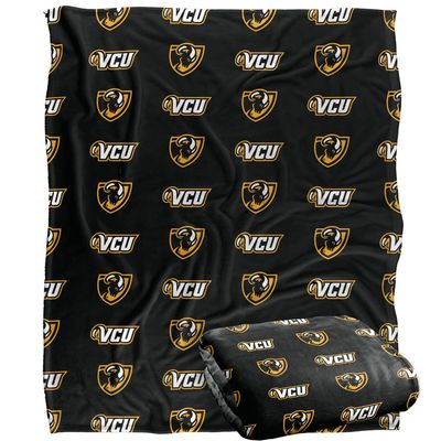 Virginia Commonwealth University Rams Blanket, 50" x 60", Logo Pattern, Silky Touch Super Soft Throw