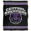 University of Central Arkansas Bears Blanket, 50" x 60", Primary Logo Stripes, Silky Touch Super Soft Throw view 2