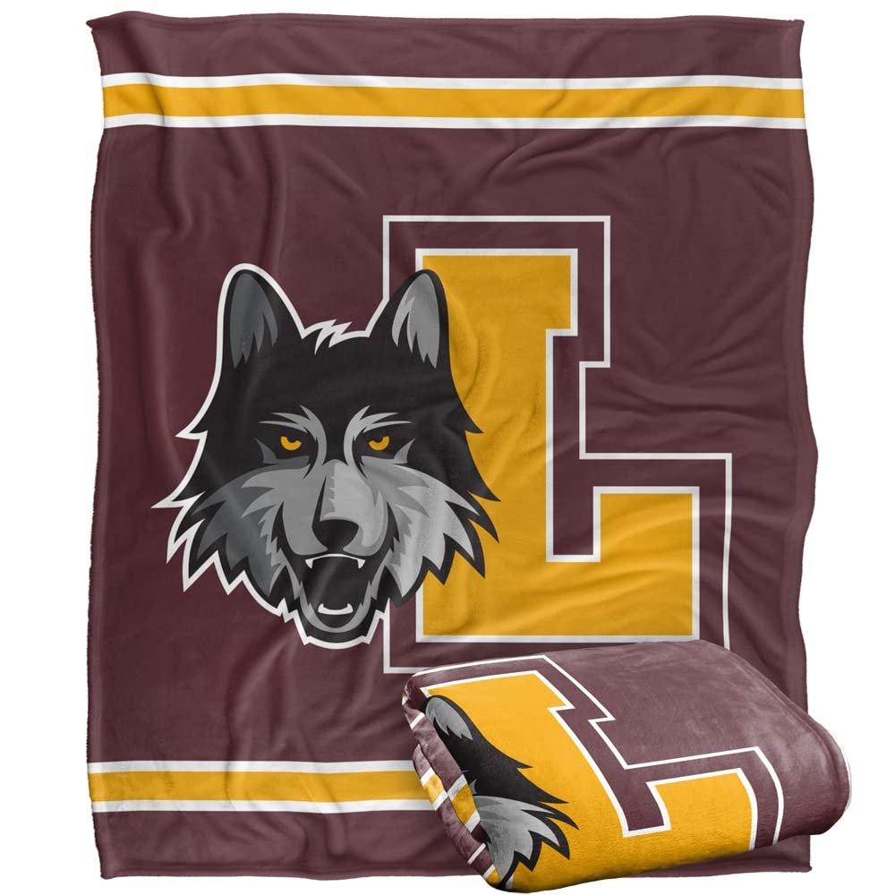 Loyola Univeristy Chicago Ramblers Blanket, 50" x 60", Primary Logo Stripes, Silky Touch Super Soft Throw