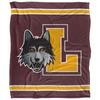 Loyola Univeristy Chicago Ramblers Blanket, 50" x 60", Primary Logo Stripes, Silky Touch Super Soft Throw view 2