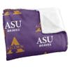 Alcorn State University Braves Blanket, 36" x 58", Logo Pattern, Silky Touch Super Soft Throw view 3