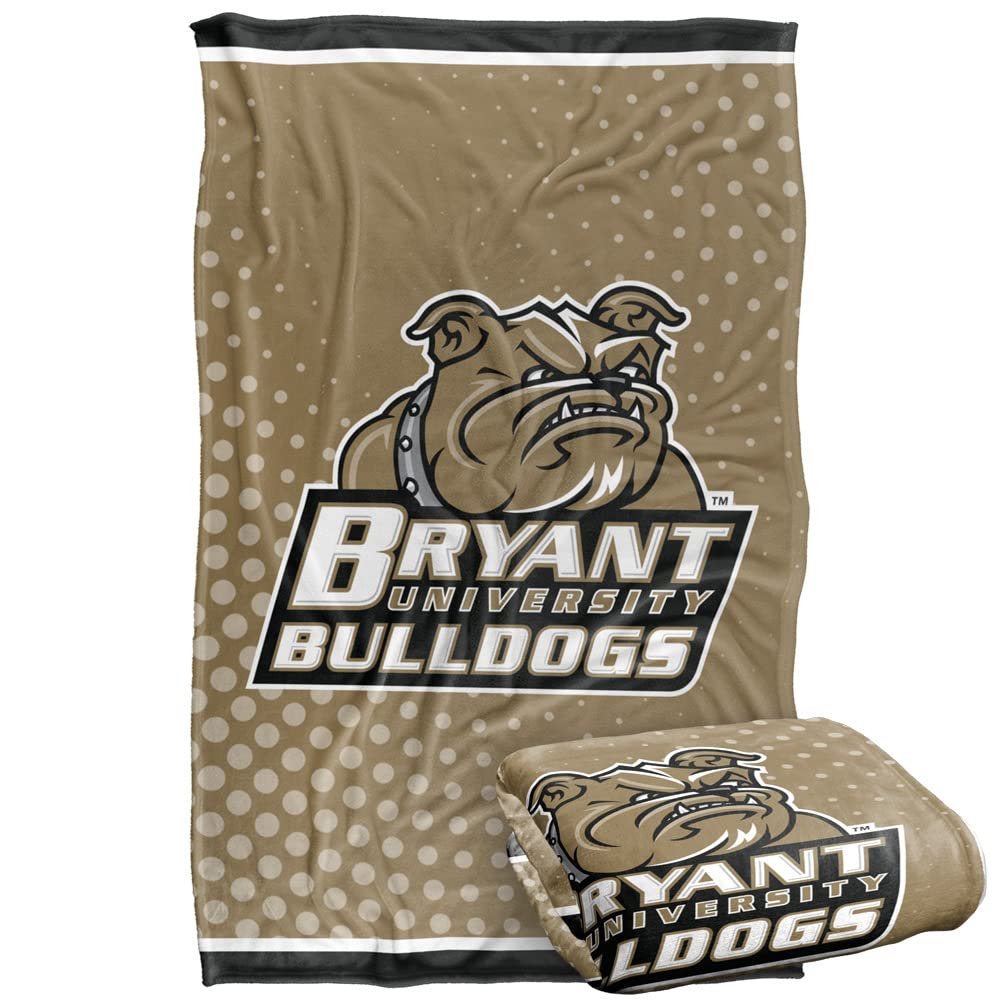 Bryant University Bulldogs Blanket, 36" x 58", Logo Dots, Silky Touch Super Soft Throw