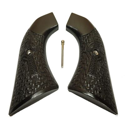 Ebony Braided Celtic Cross Ruger Super Blackhawk Grips X