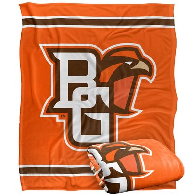 Bowling Green State University Wildcats Blanket, 50" x 60", Primary Logo Stripes, Silky Touch Super Soft Throw