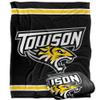 Towson University Tigers Blanket, 50" x 60", Primary Logo Stripes, Silky Touch Super Soft Throw view 1