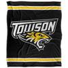 Towson University Tigers Blanket, 50" x 60", Primary Logo Stripes, Silky Touch Super Soft Throw view 2