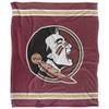 Florida State University Seminoles Blanket, 50" x 60", Primary Logo Stripes, Silky Touch Super Soft Throw view 2
