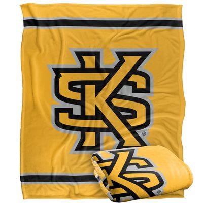 Kennesaw State University Owls Blanket, 50" x 60", Primary Logo Stripes, Silky Touch Super Soft Throw