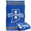 Indiana State University Sycamores Blanket, 36" x 58", Primary Logo Stripes, Silky Touch Super Soft Throw view 1