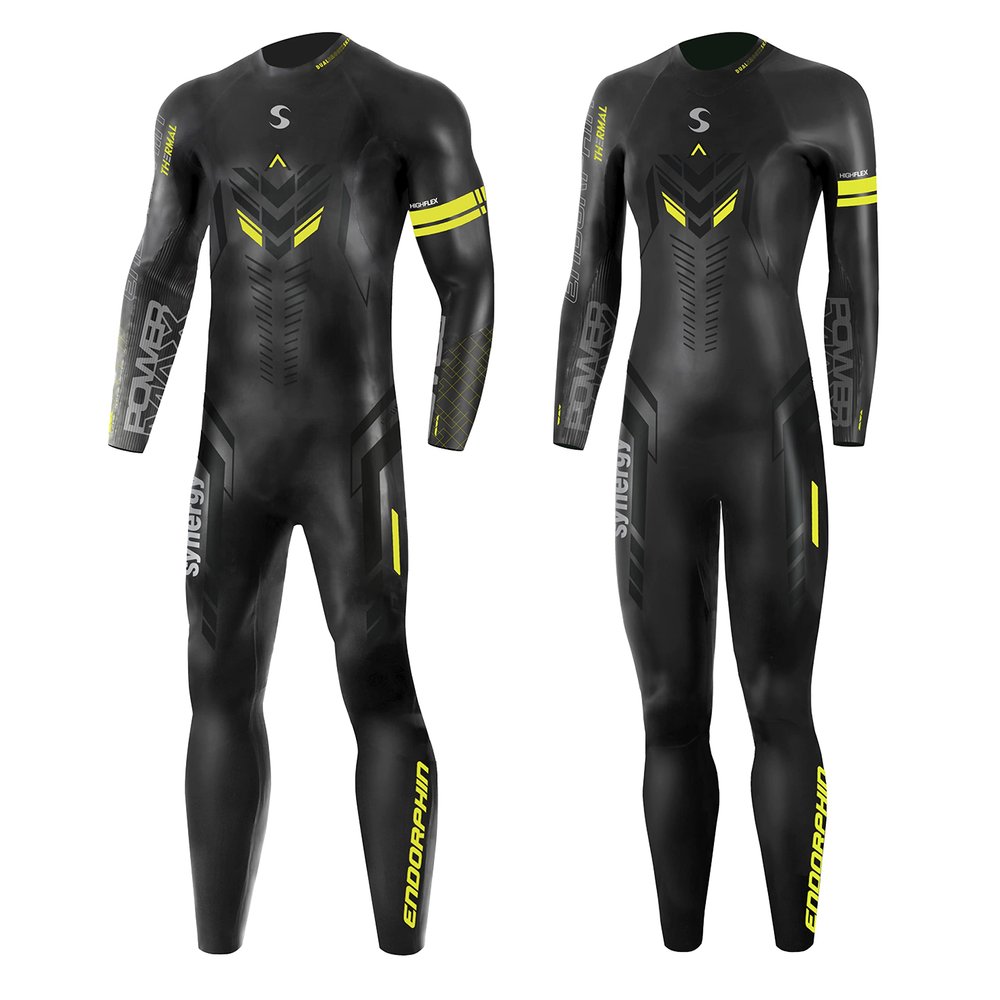 Synergy Triathlon Wetsuit 5/3mm - Endorphin Thermal Full Sleeve Smoothskin Neoprene for Open Water Swimming (Men's, M1)