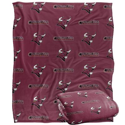 Colorado Mesa University Mavericks Blanket, 50" x 60", Logo Pattern, Silky Touch Super Soft Throw