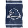Monmouth Univeristy Hawks Blanket, 36" x 58", Primary Logo Stripes, Silky Touch Super Soft Throw view 2