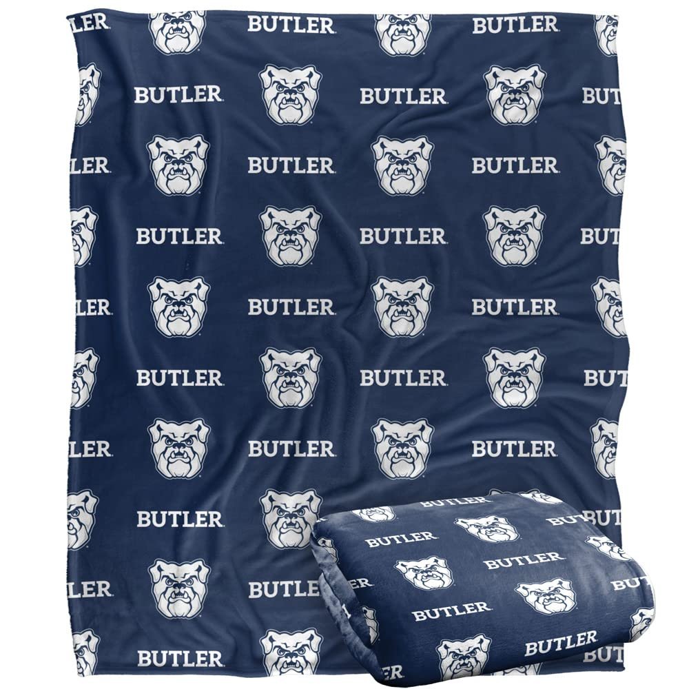 Butler University Bulldogs Blanket, 50" x 60", Logo Pattern, Silky Touch Super Soft Throw