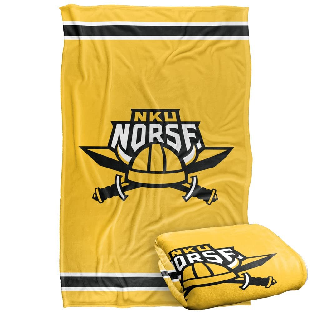 Northern Kentucky Univeristy Norse Blanket, 36" x 58", Primary Logo Stripes, Silky Touch Super Soft Throw