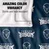 Howard University Bison Blanket, 36" x 58", Logo Pattern, Silky Touch Super Soft Throw view 4