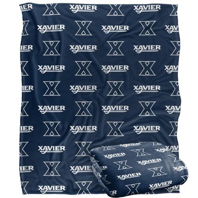Xavier University Muskateers Blanket, 50" x 60", Logo Pattern, Silky Touch Super Soft Throw