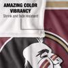 Florida State University Seminoles Blanket, 36" x 58", Primary Logo Stripes, Silky Touch Super Soft Throw view 4